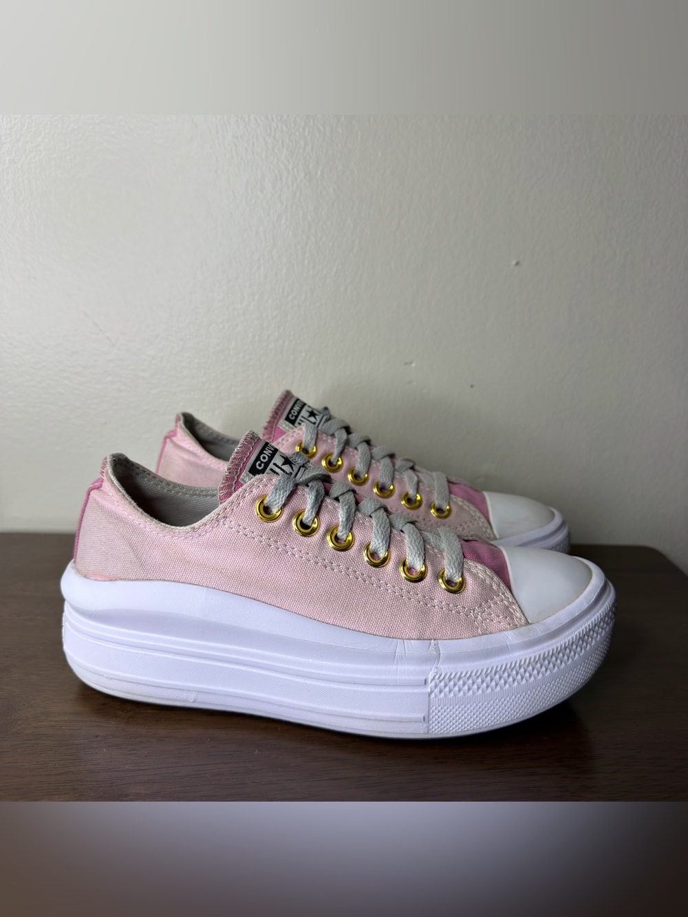 Converse Chuck Taylor All Star Move Pink Platform Sneakers Sz 5 Womens